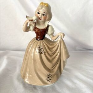 Vintage 60s Snow White ceramic figurine music box home decor Disney